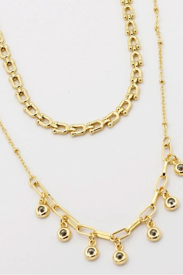 TREASURE JEWELS Crystal Dot Link Necklace