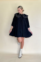 entro black corduroy dress