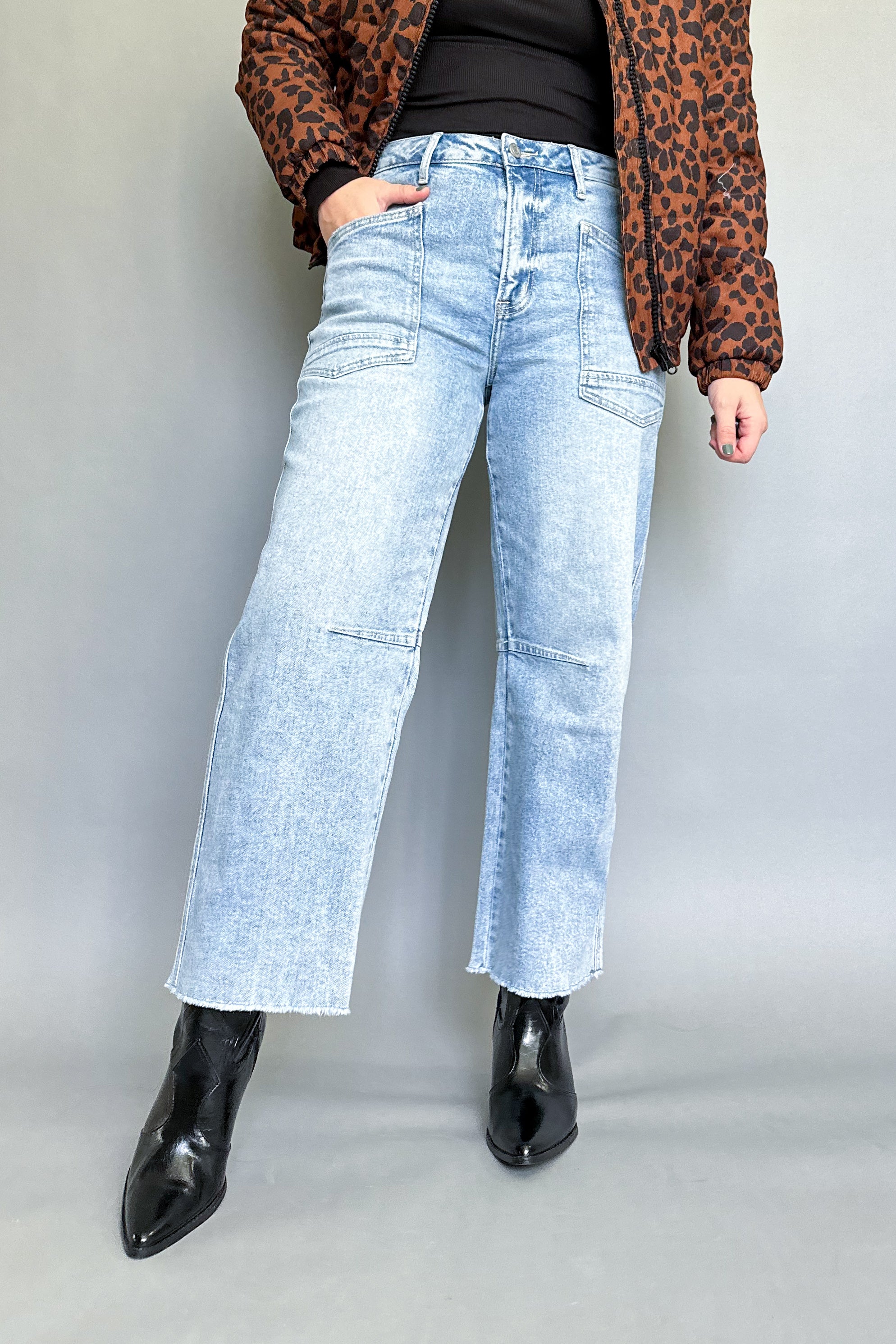 vervet Kate Super High Rise Barrel Jeans