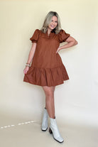 entro caramel mini dress