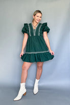 entro hunter green ric rac dress