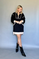 entro black and tan mini dress