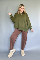 entro hunter green sweater