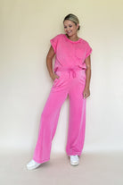 entro hot pink wide leg pant